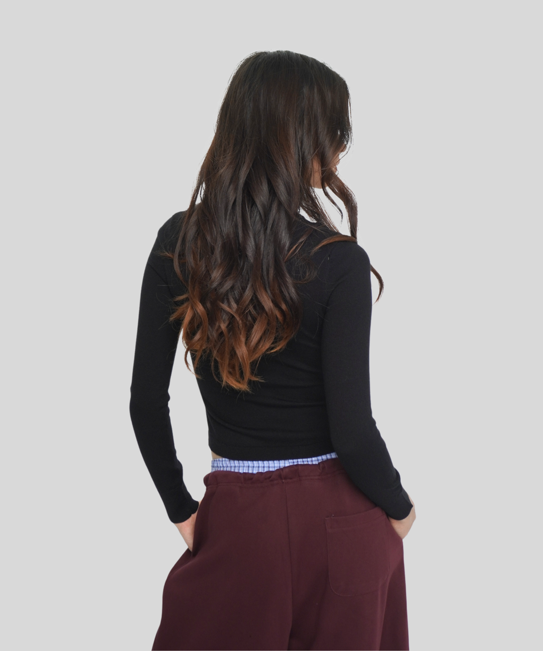 Knitted Long Sleeve Cut Out Top