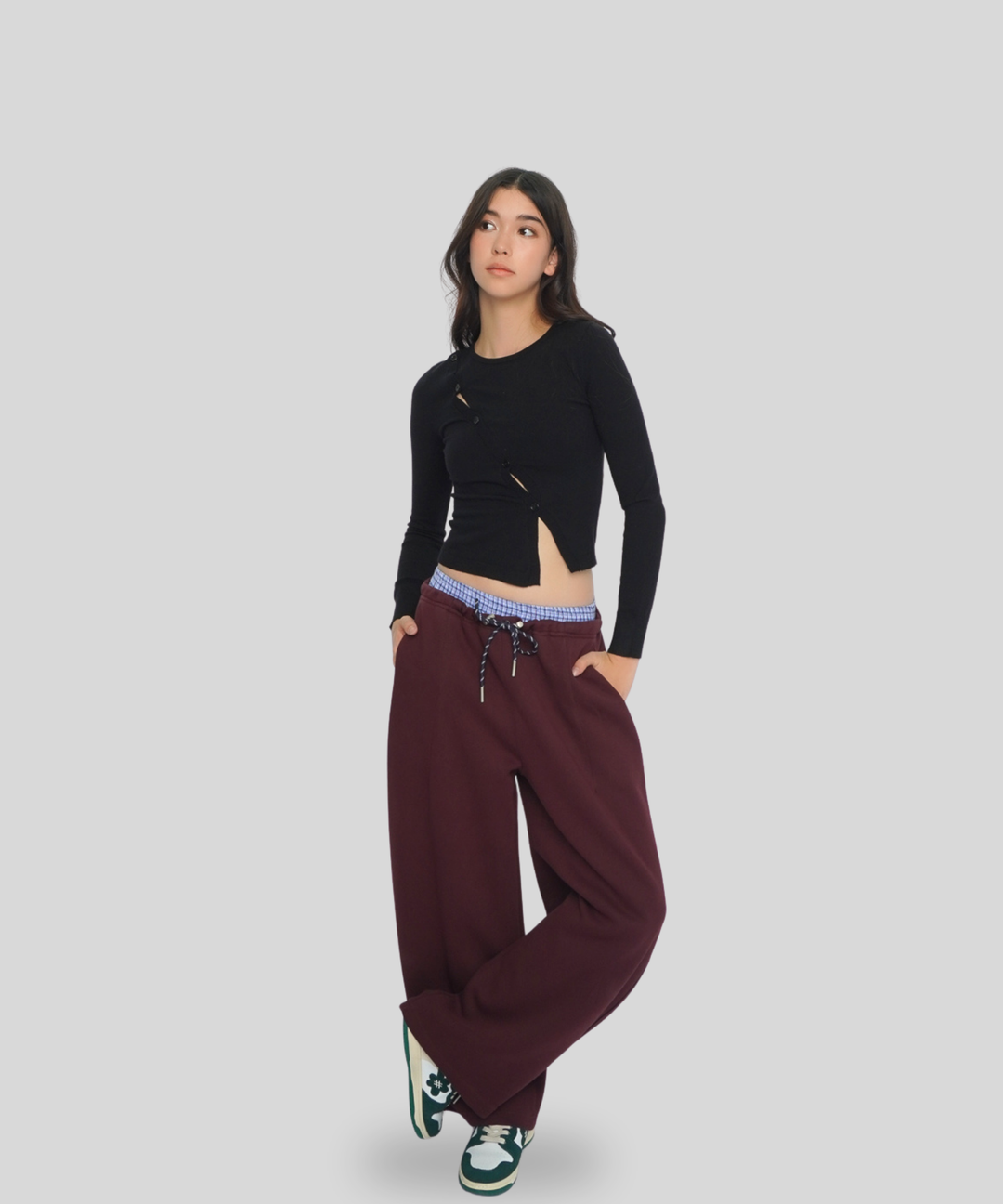 Knitted Long Sleeve Cut Out Top