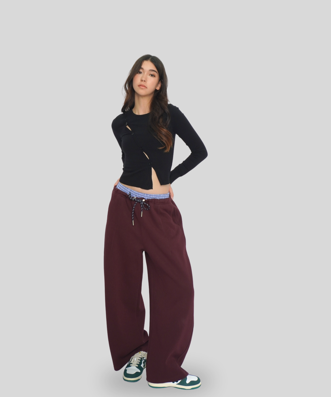 Knitted Long Sleeve Cut Out Top