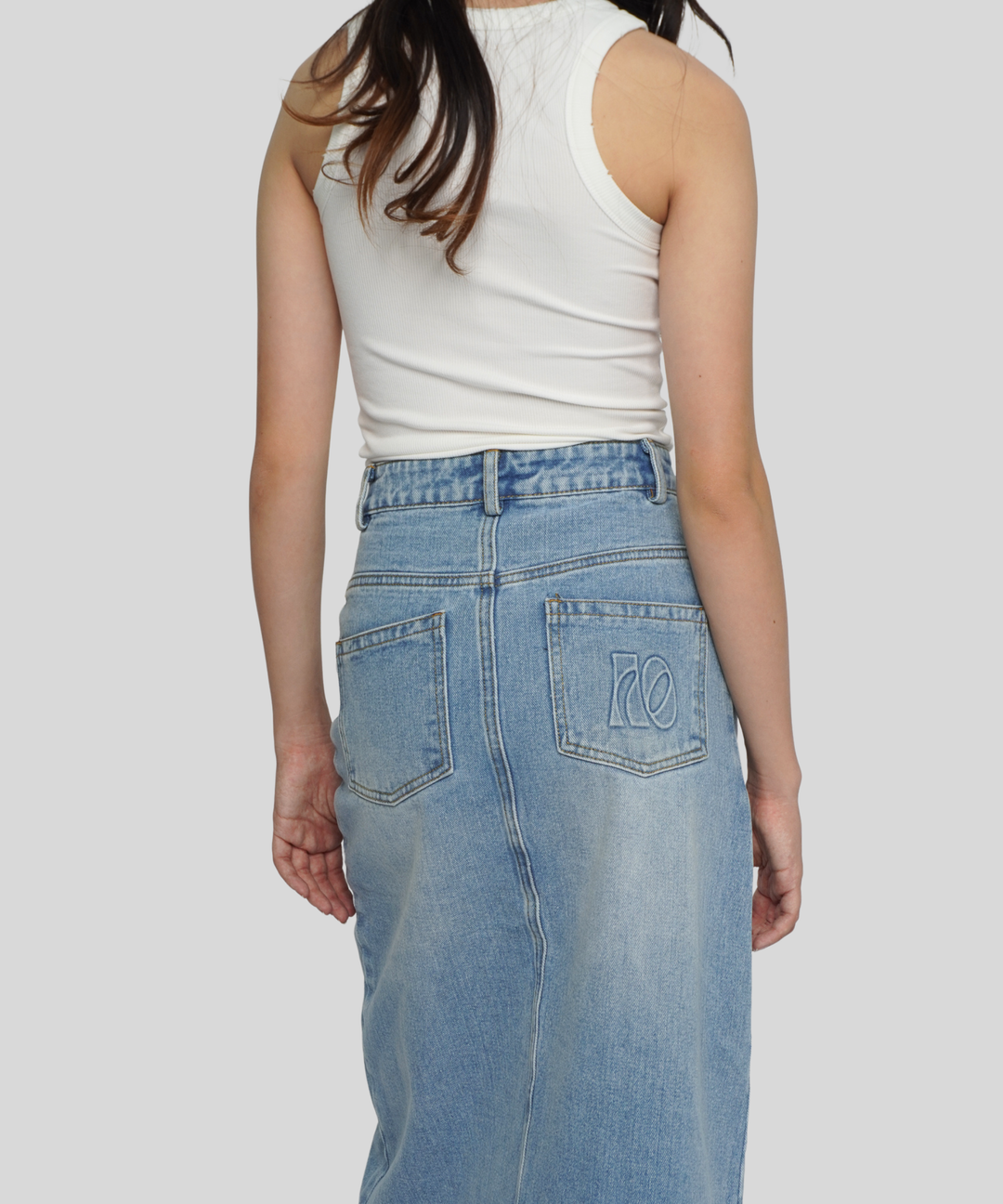 Distressed Maxi Skirt