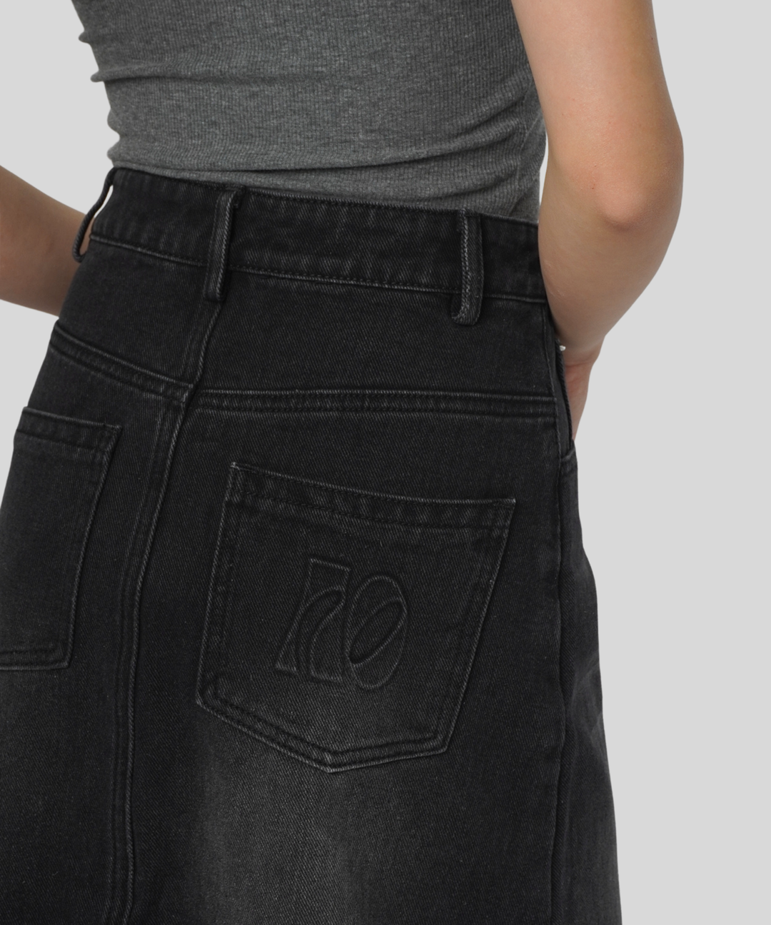 Distressed Maxi Skirt