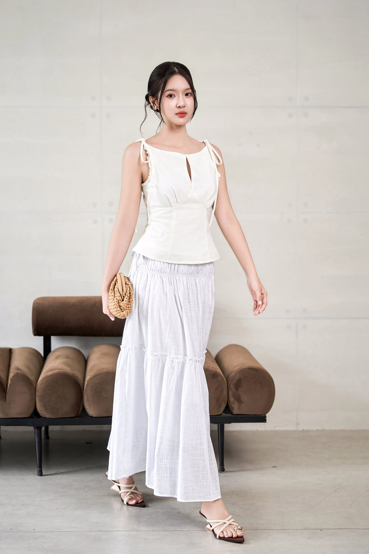 Jacqueline Ruched Maxi Skirt