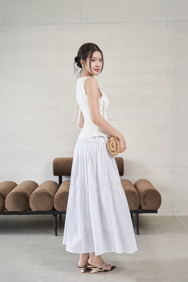 Jacqueline Ruched Maxi Skirt