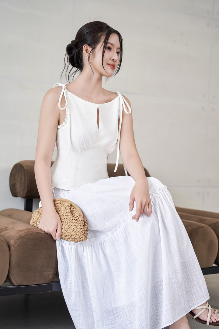 Jacqueline Ruched Maxi Skirt