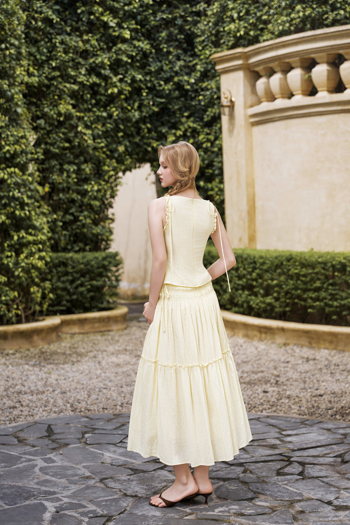Jacqueline Ruched Maxi Skirt
