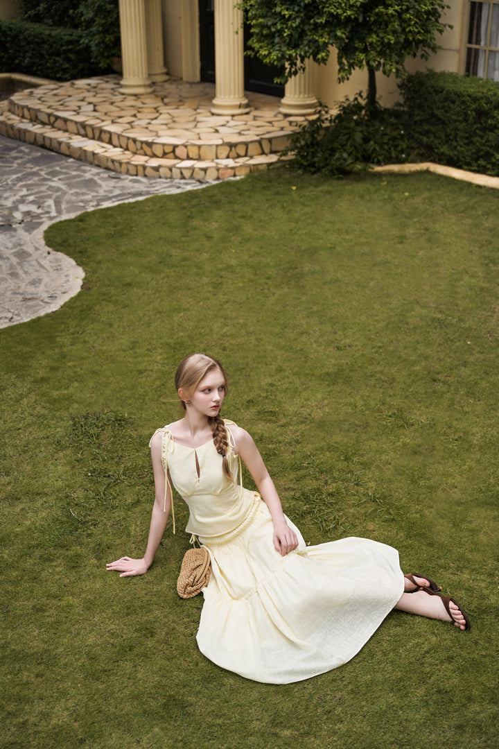Jacqueline Ruched Maxi Skirt