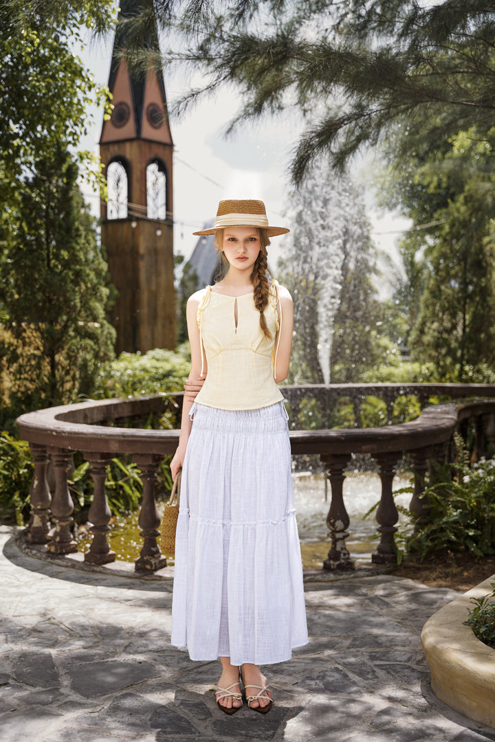 Jacqueline Ruched Maxi Skirt