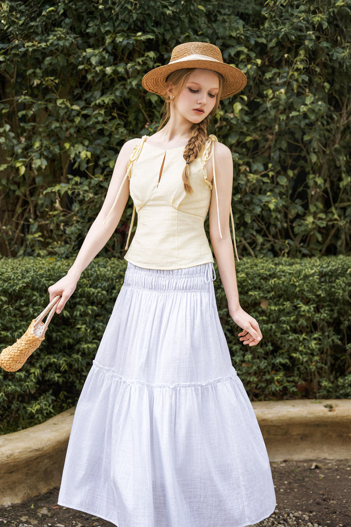 Jacqueline Ruched Maxi Skirt