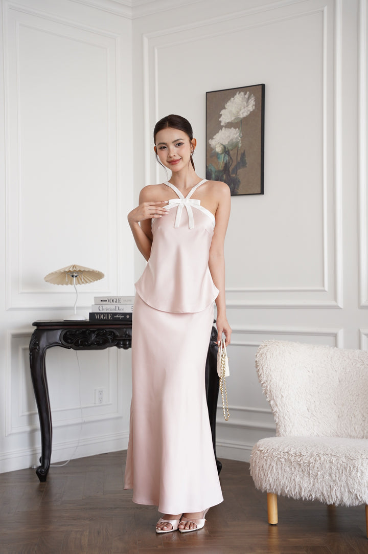 Rosé 2.0 Ribbon Halter Top