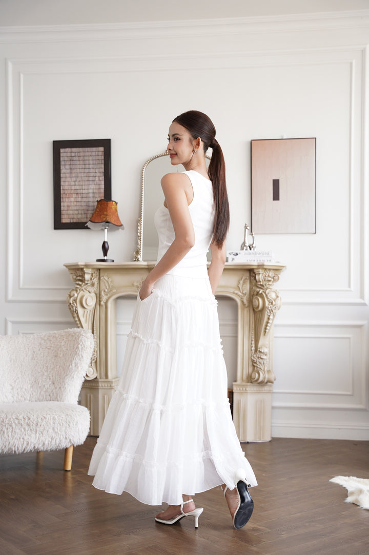 Lila Tiered Maxi Skirt