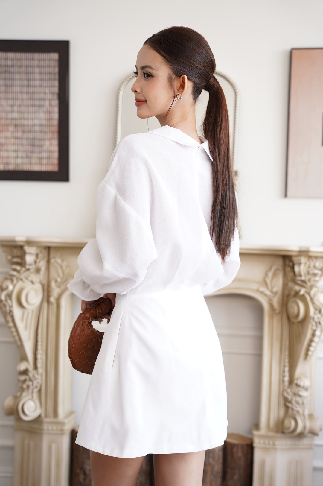 Jack S.Mesh Long Sleeve Dress