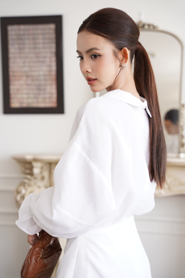 Jack S.Mesh Long Sleeve Dress