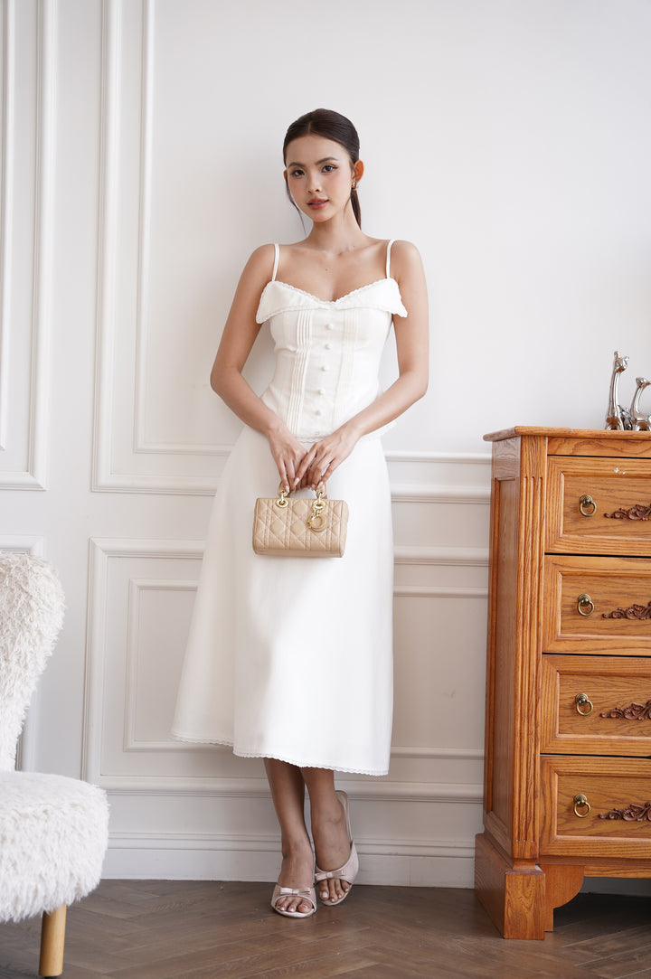 Everdeen Lace Linen Skirt