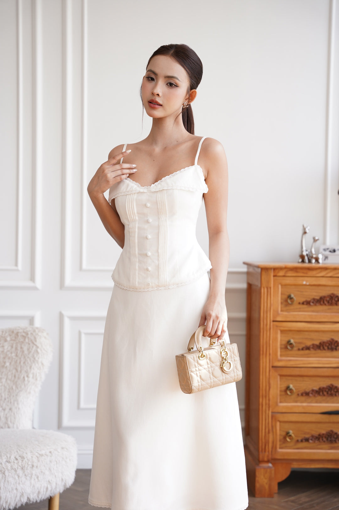 Primrose Lace Linen Top