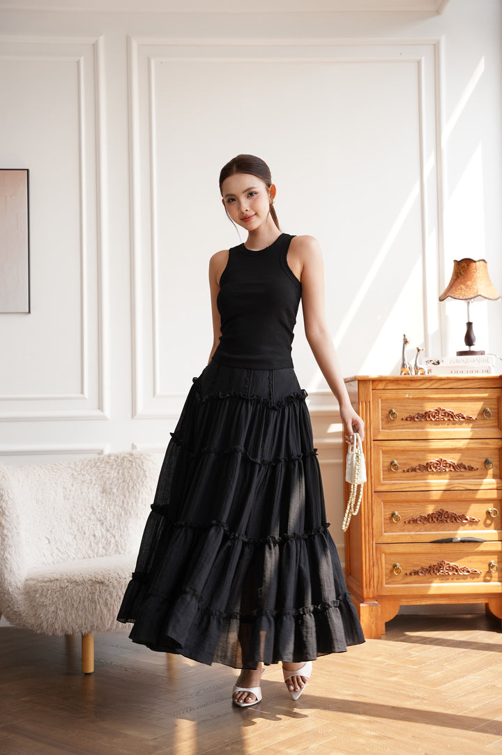 Lila Tiered Maxi Skirt