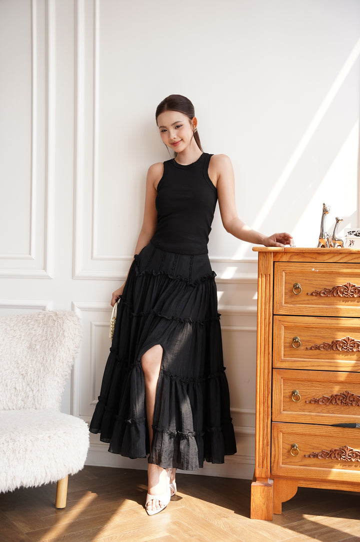 Lila Tiered Maxi Skirt