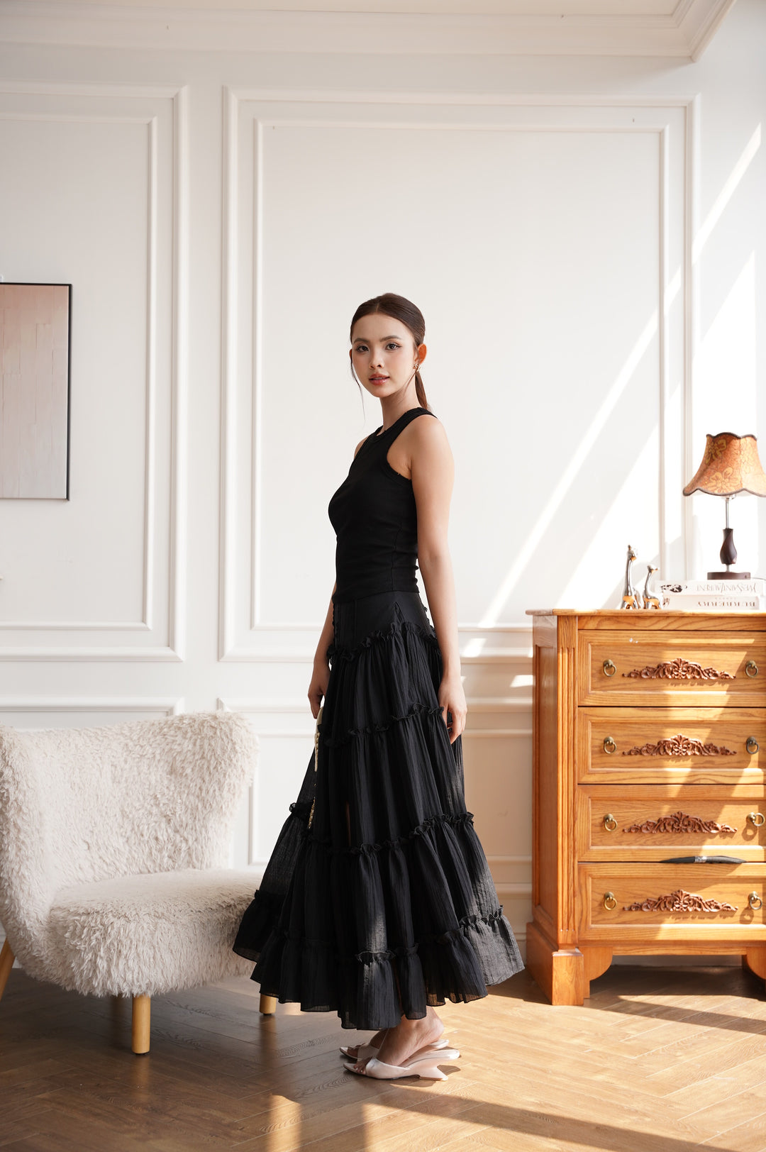 Lila Tiered Maxi Skirt